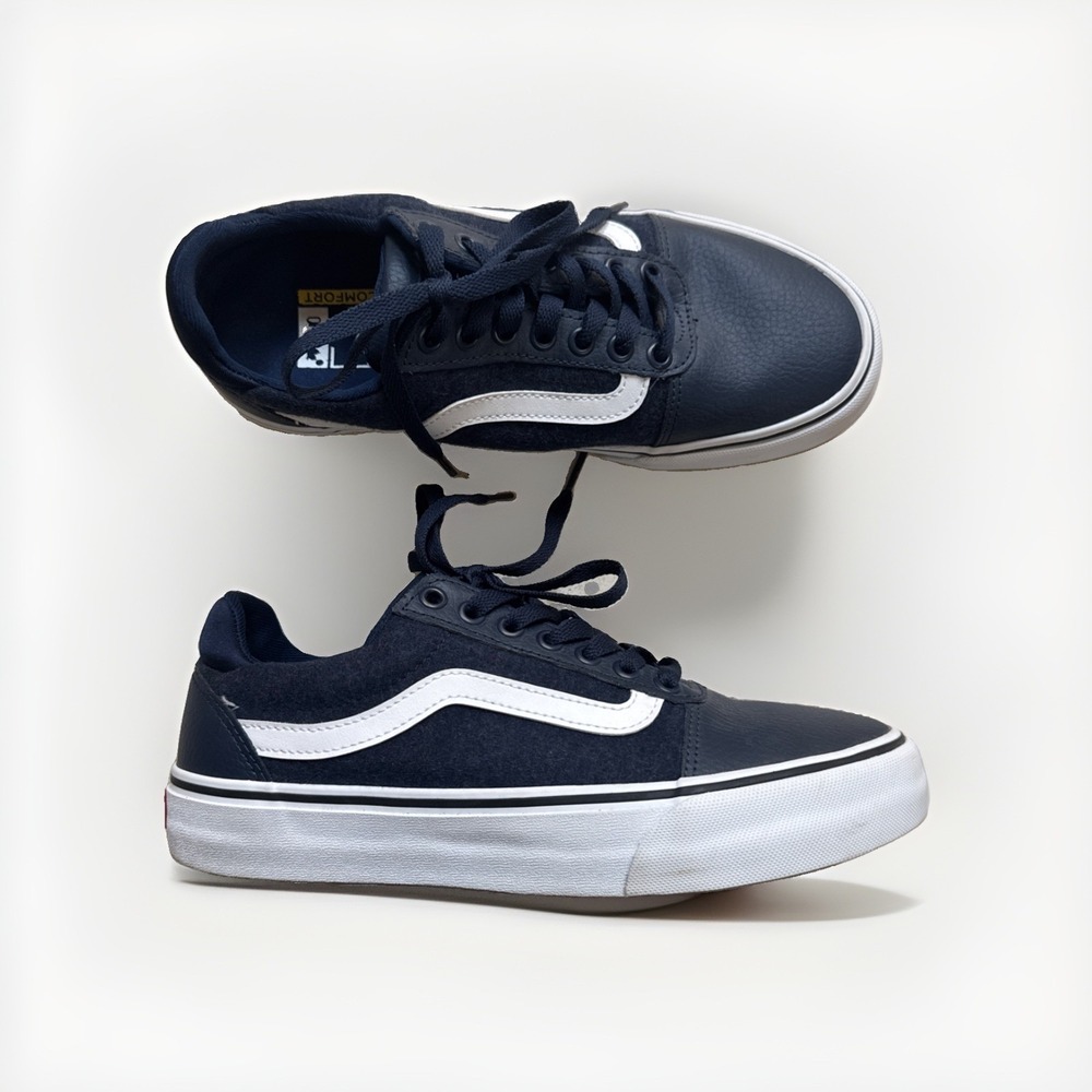 Vans Ward deluxe navy suede & canvas  Mens Size 8